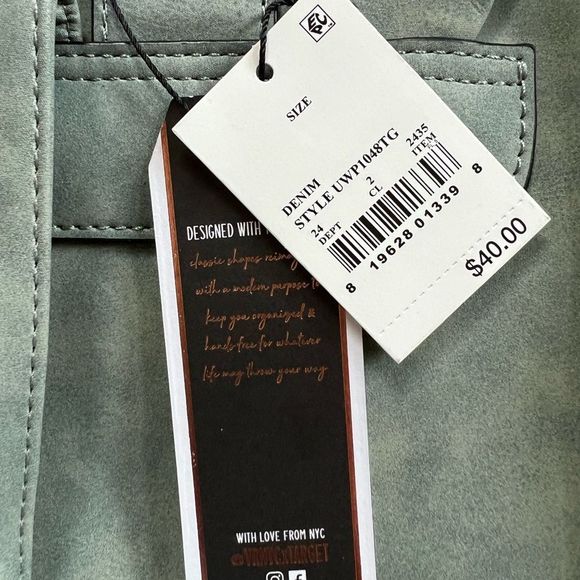 NEW VR NYC Target Denim Style Flap Backpack Purse - Picture 8 of 8